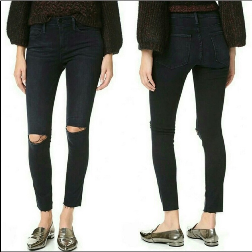 Frame Le High Skinny Jeans In Sterling